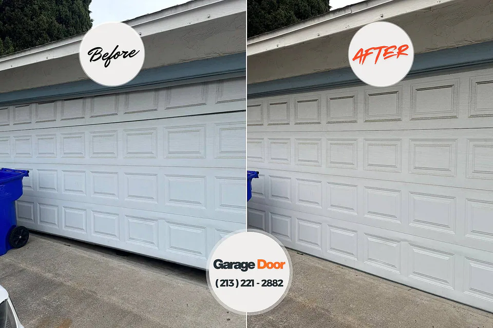 Before and after: garage door repair Montoursville, PA